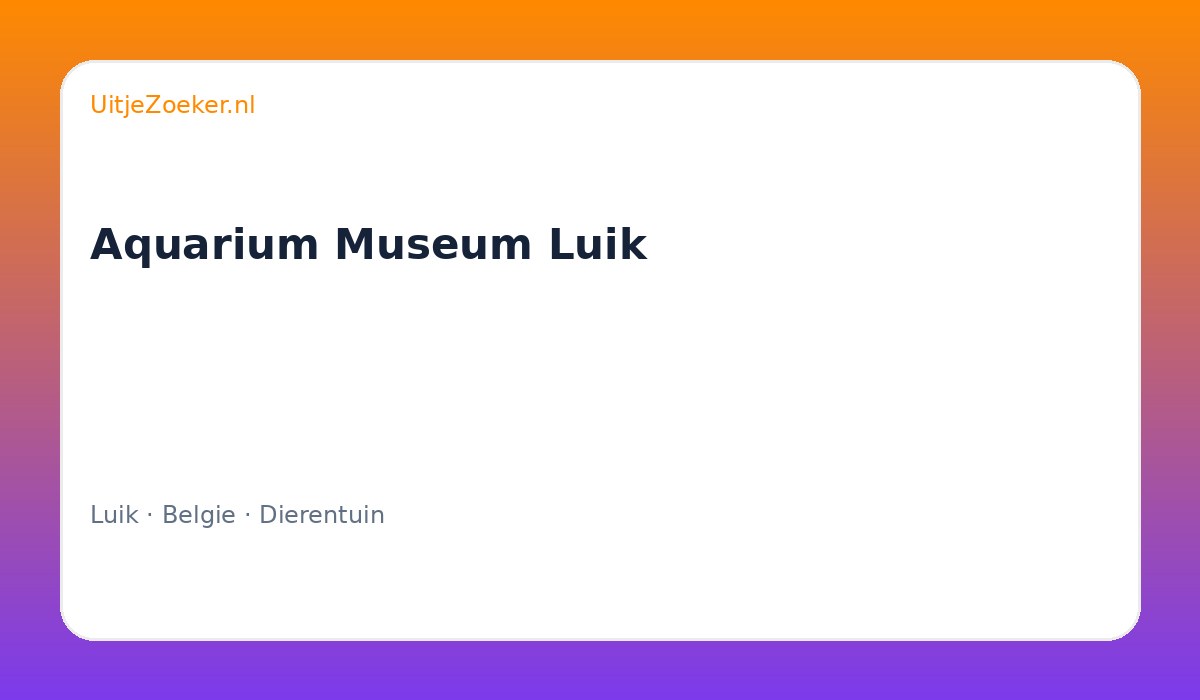 Aquarium Museum Luik