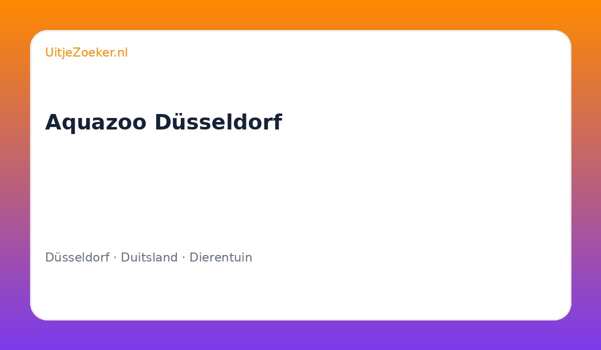 Aquazoo Düsseldorf