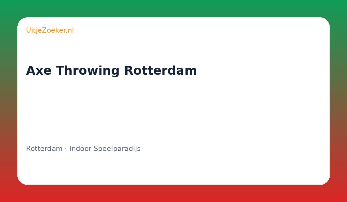 Axe Throwing Rotterdam