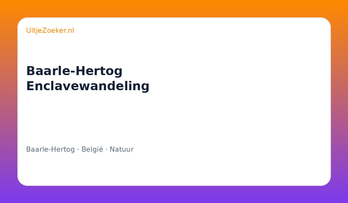 Baarle-Hertog Enclavewandeling