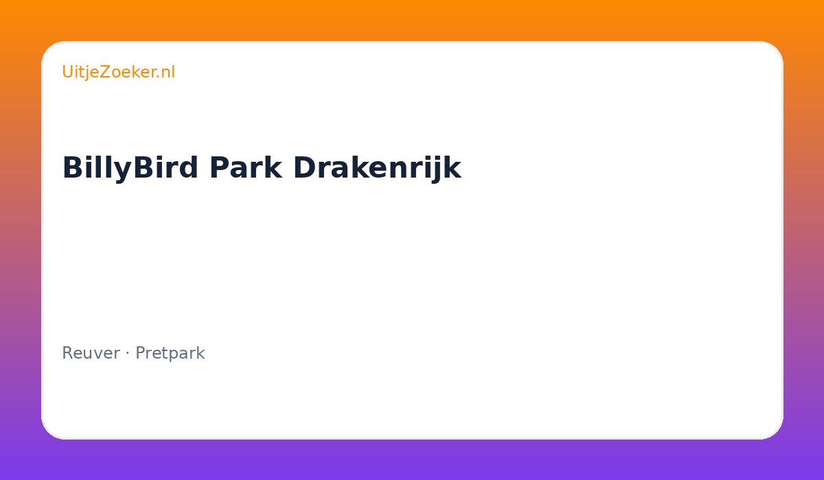 BillyBird Park Drakenrijk