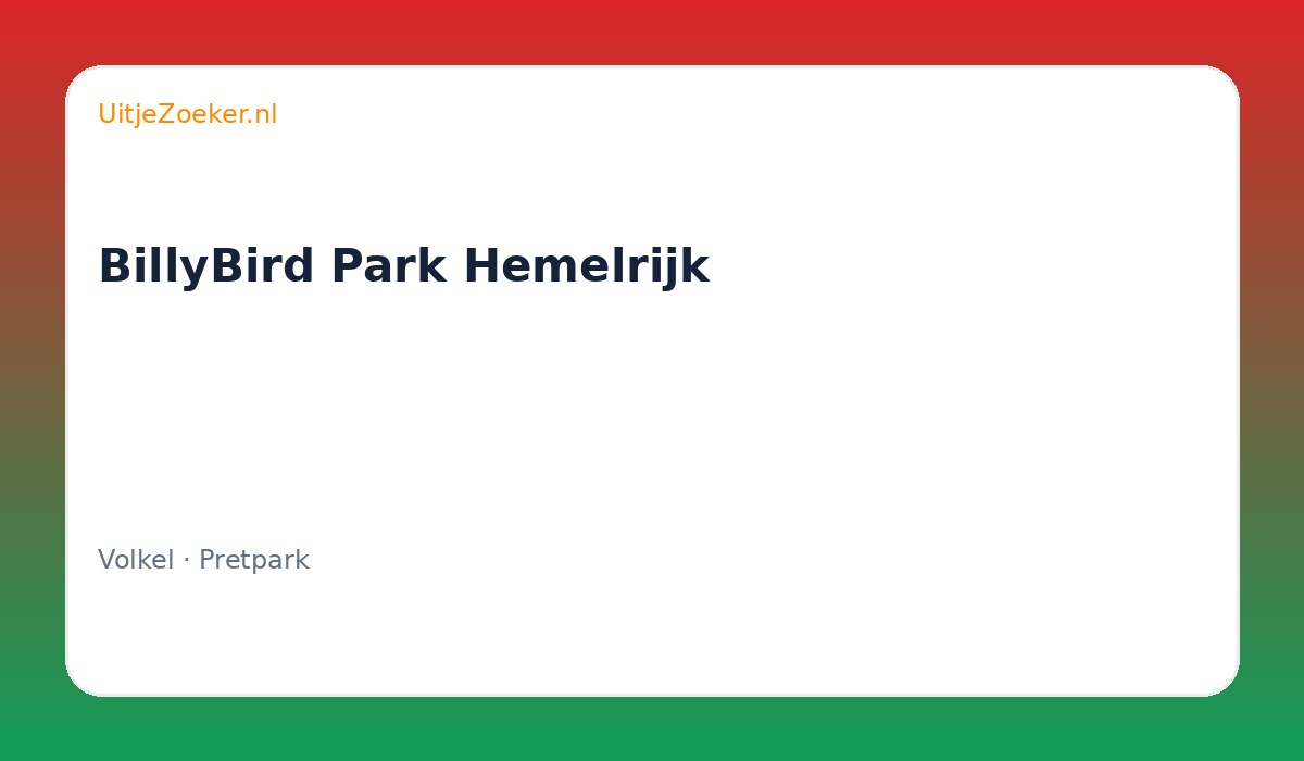 BillyBird Park Hemelrijk