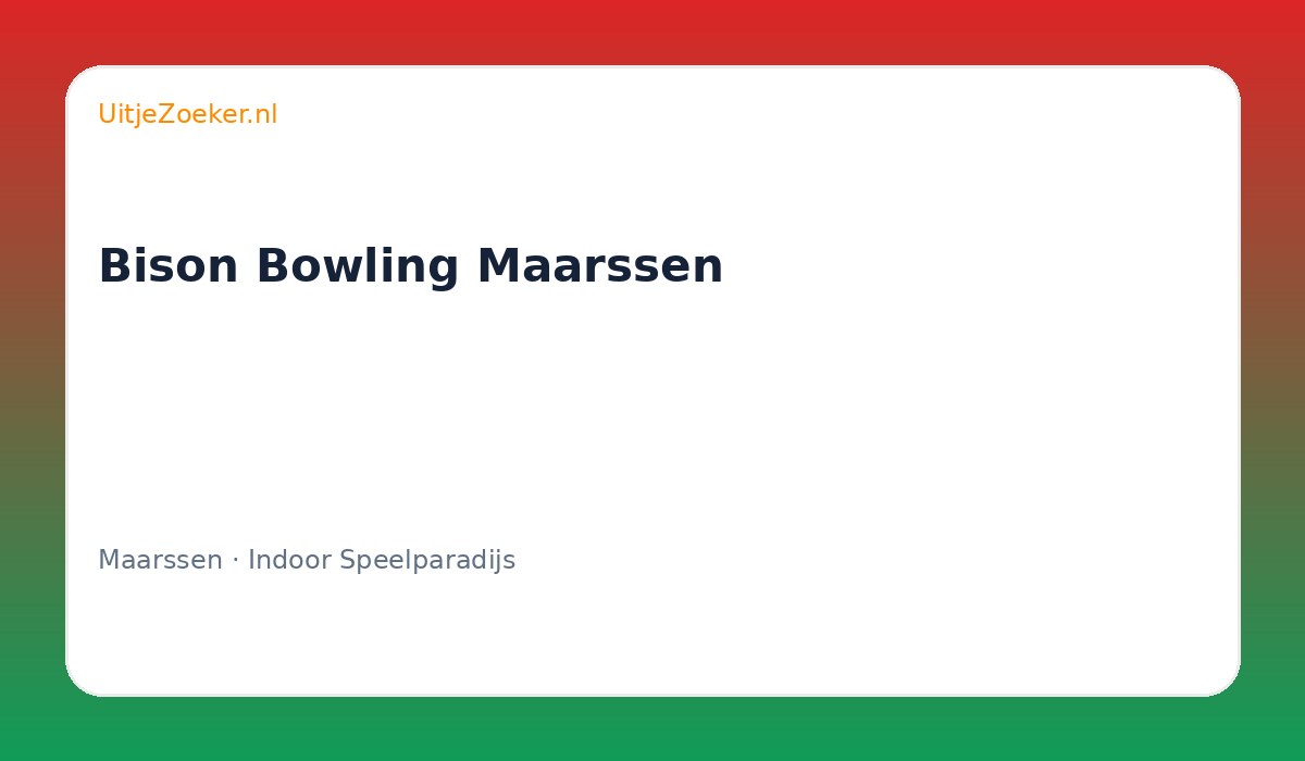 Bison Bowling Maarssen