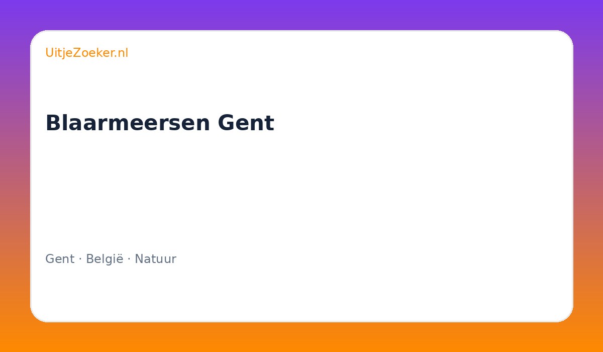 Blaarmeersen Gent