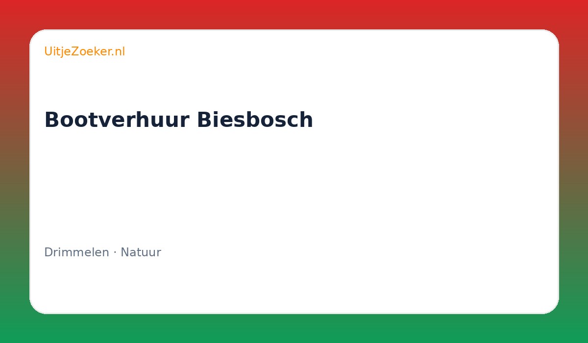 Bootverhuur Biesbosch