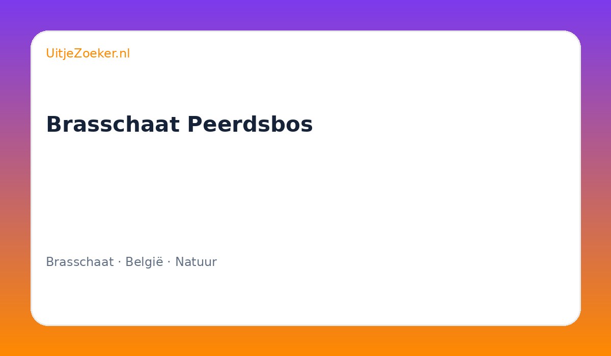 Brasschaat Peerdsbos