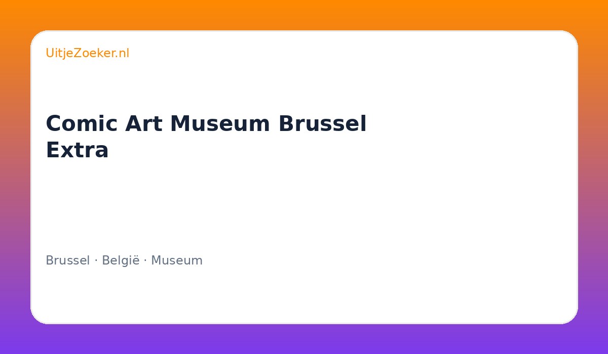 Comic Art Museum Brussel