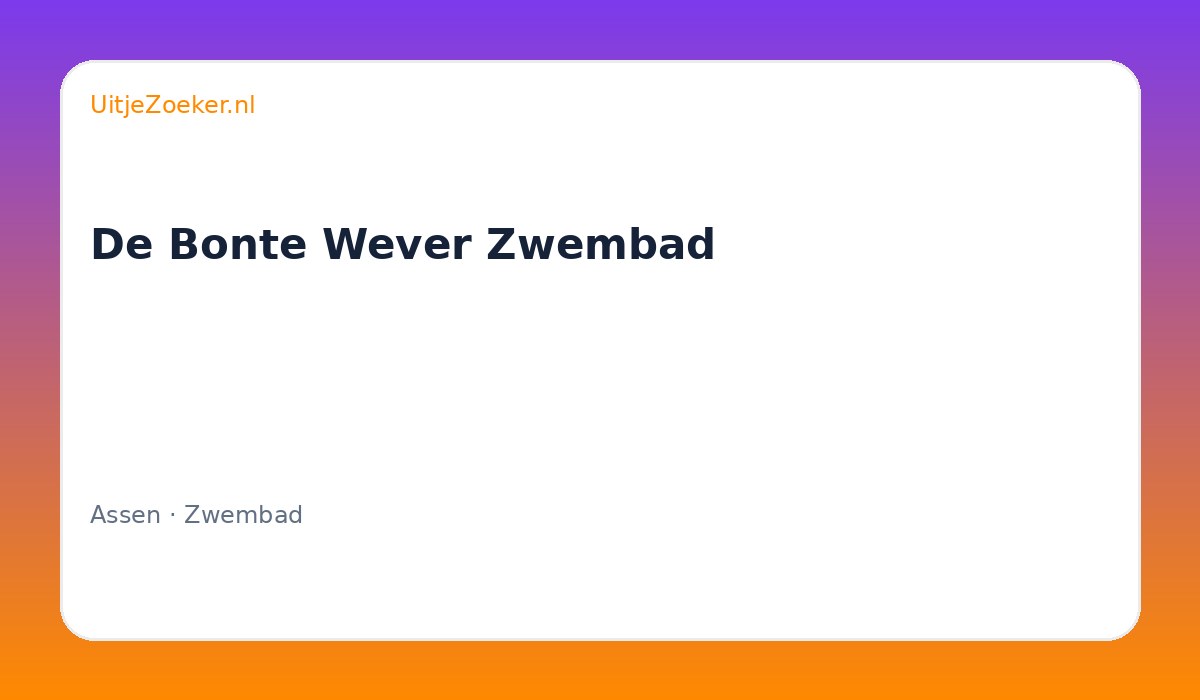 De Bonte Wever Zwembad