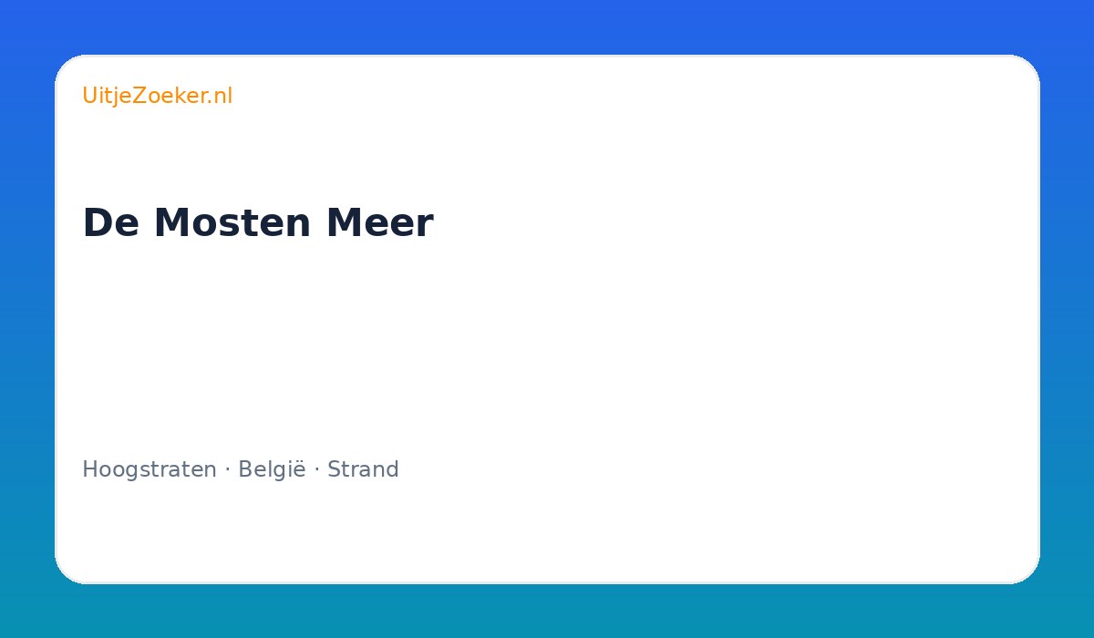 De Mosten Meer