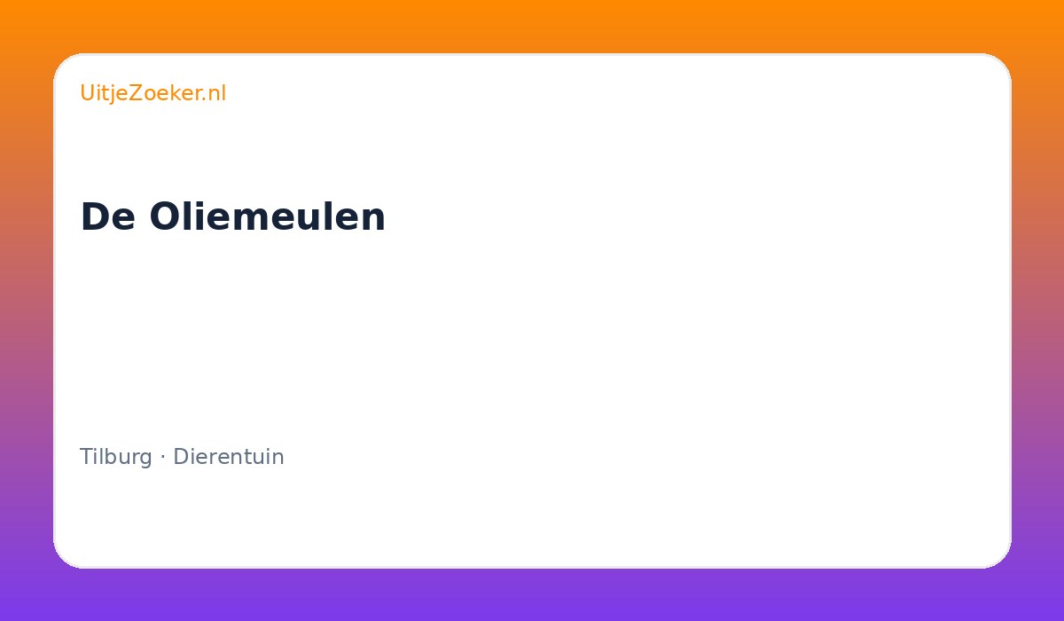 De Oliemeulen