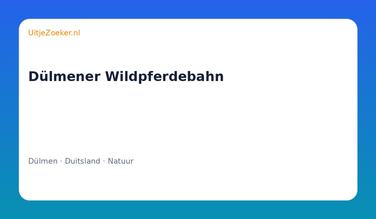 Dülmener Wildpferdebahn