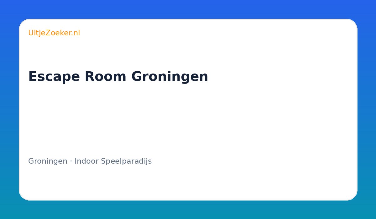 Escape Room Groningen