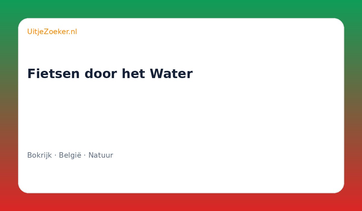 Fietsen door het Water