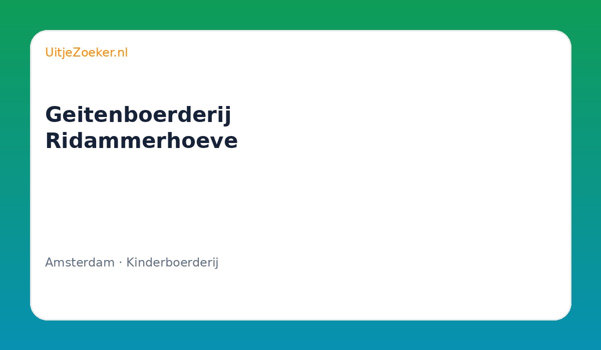 Geitenboerderij Ridammerhoeve