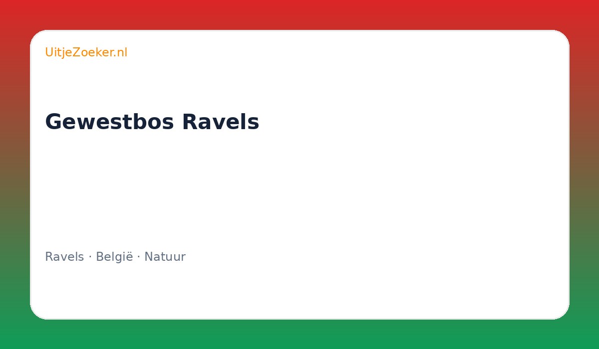Gewestbos Ravels