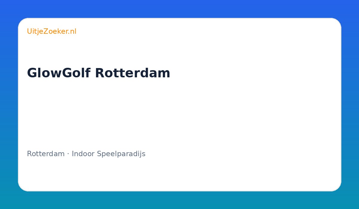 GlowGolf Rotterdam