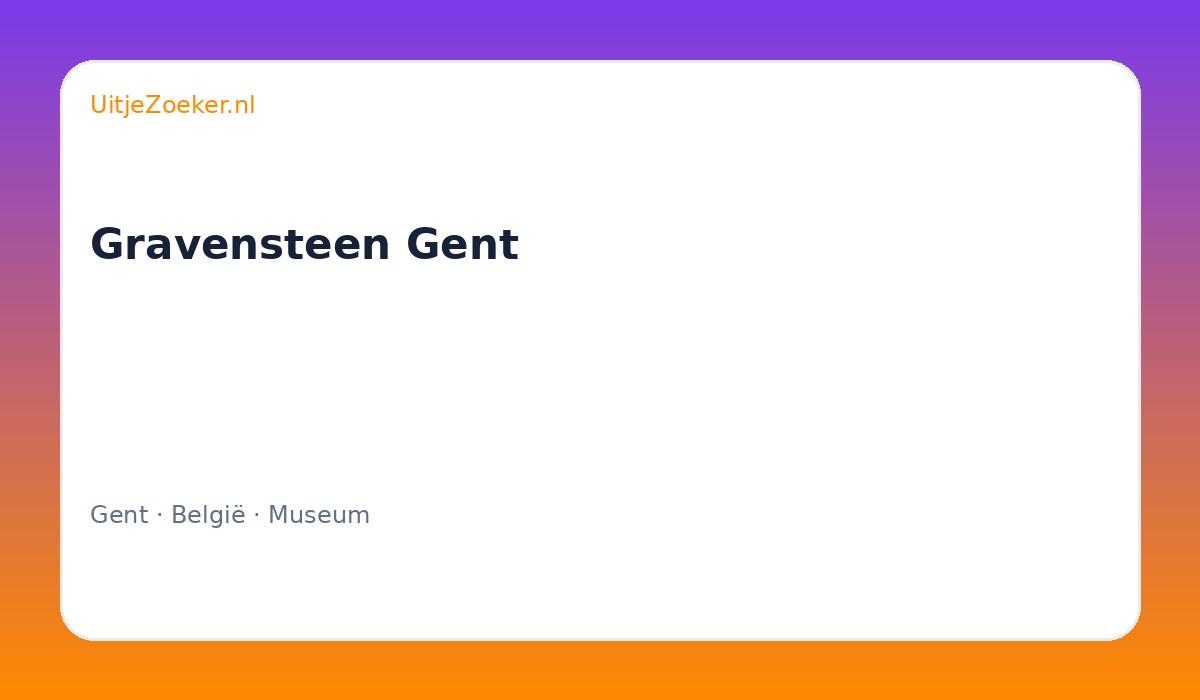 Gravensteen Gent