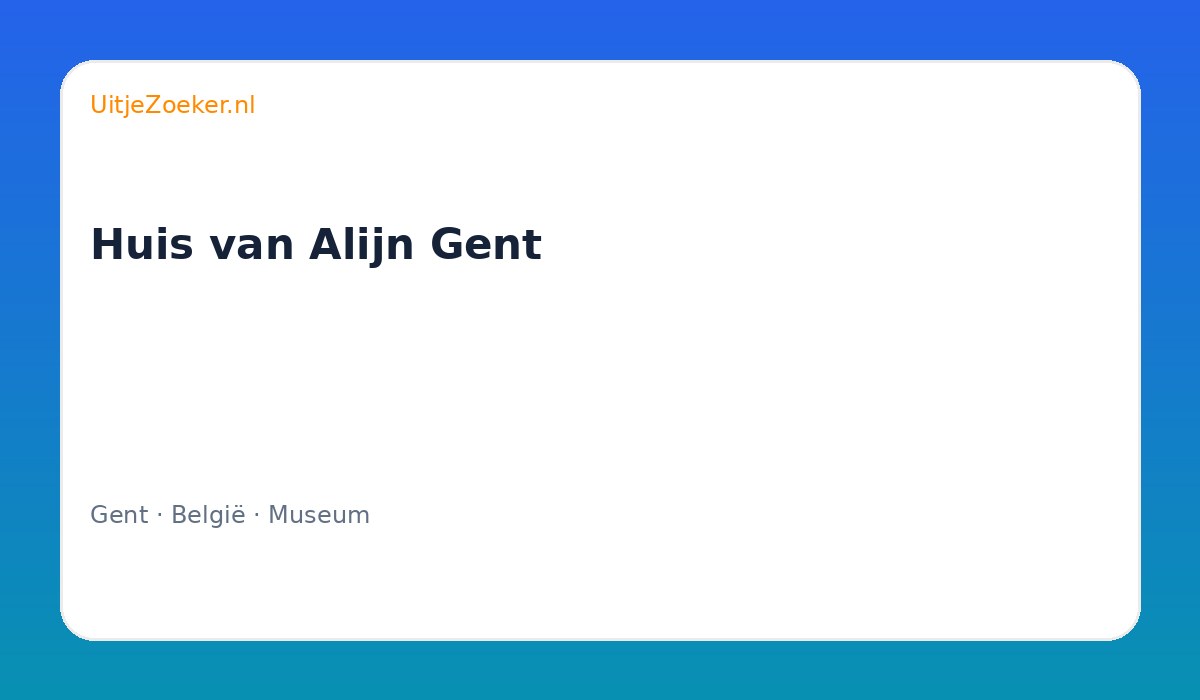 Huis van Alijn Gent
