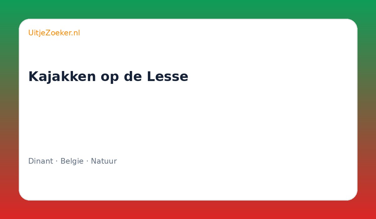 Kajakken op de Lesse