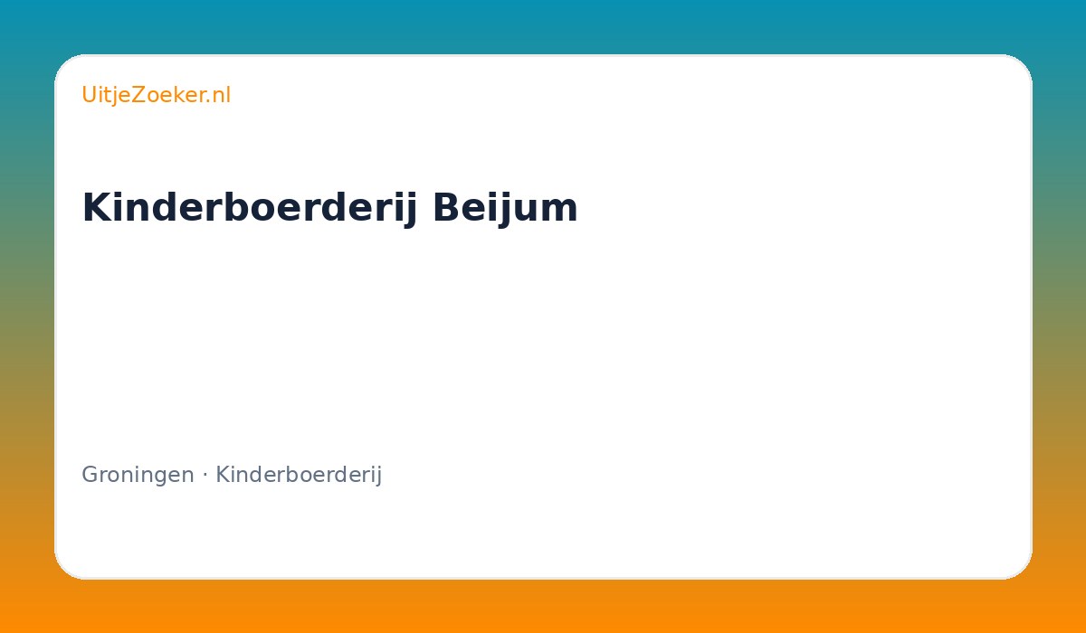 Kinderboerderij Beijum