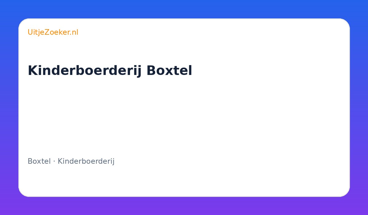 Kinderboerderij Boxtel