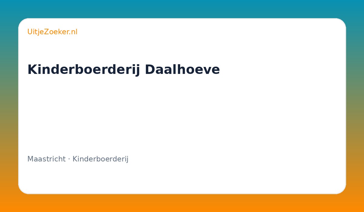 Kinderboerderij Daalhoeve