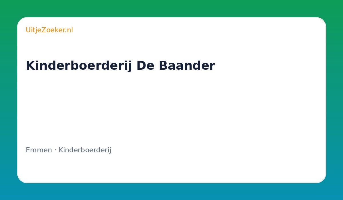 Kinderboerderij De Baander