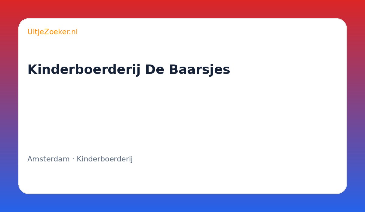 Kinderboerderij De Baarsjes