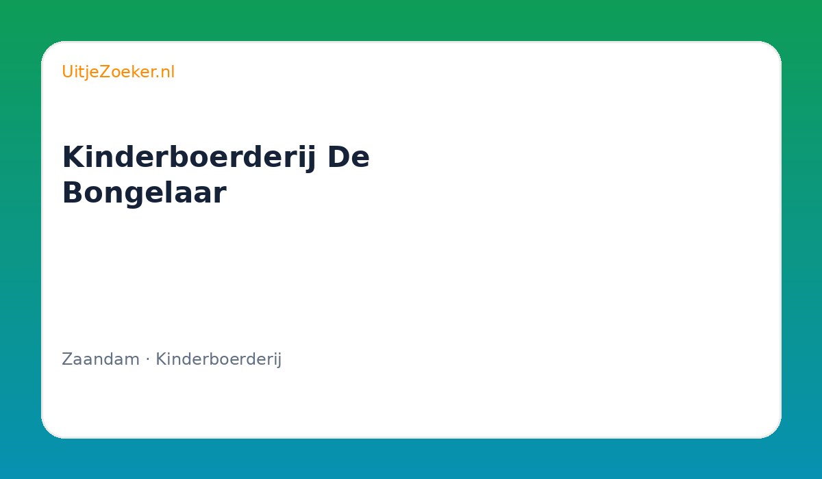 Kinderboerderij De Bongelaar