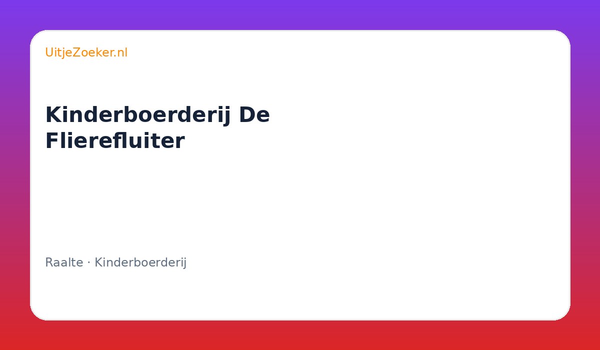 Kinderboerderij De Flierefluiter