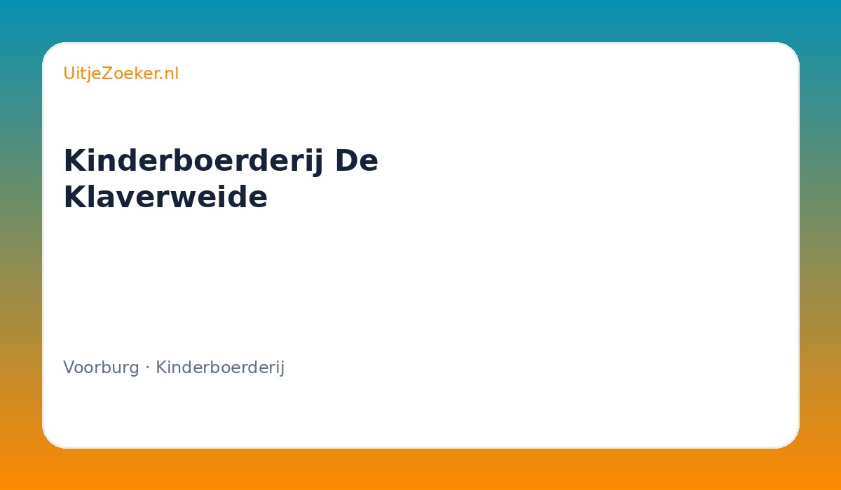 Kinderboerderij De Klaverweide