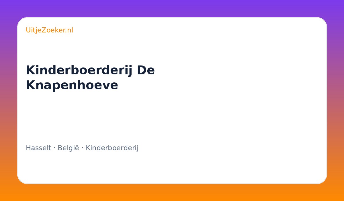 Kinderboerderij De Knapenhoeve