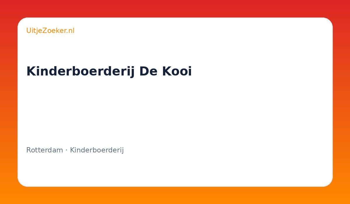 Kinderboerderij De Kooi