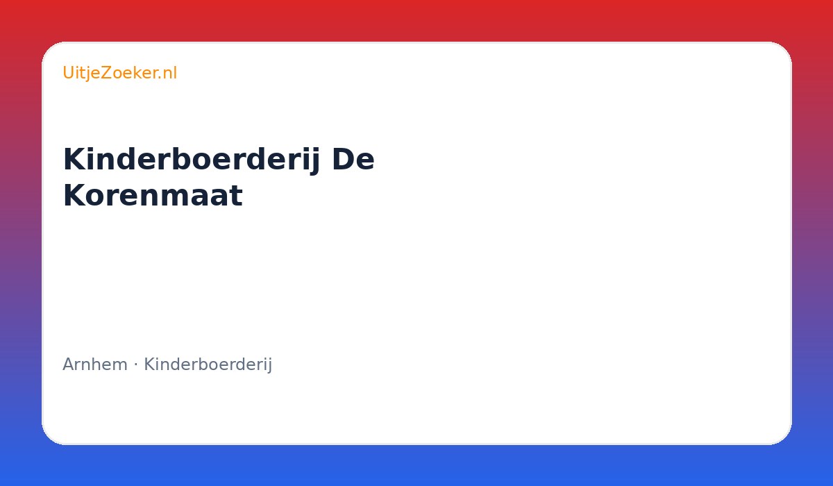 Kinderboerderij De Korenmaat