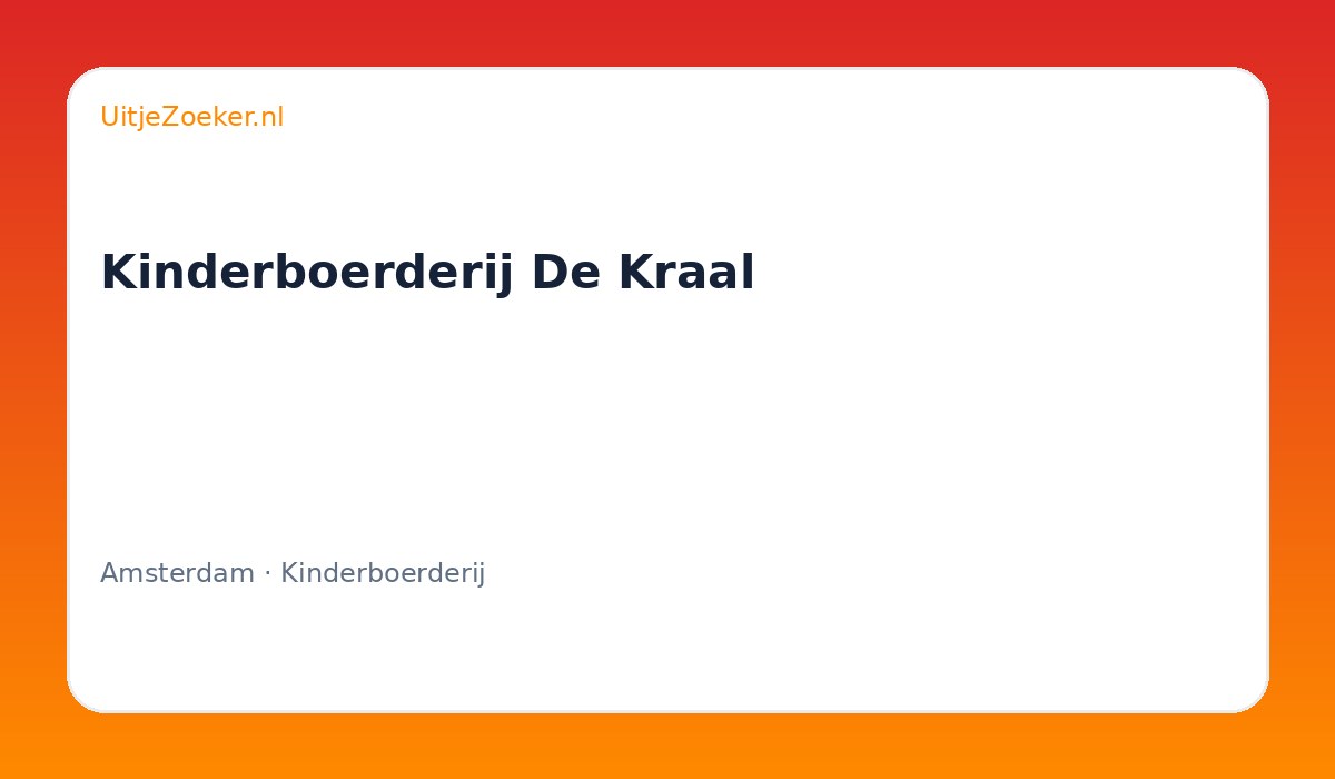 Kinderboerderij De Kraal