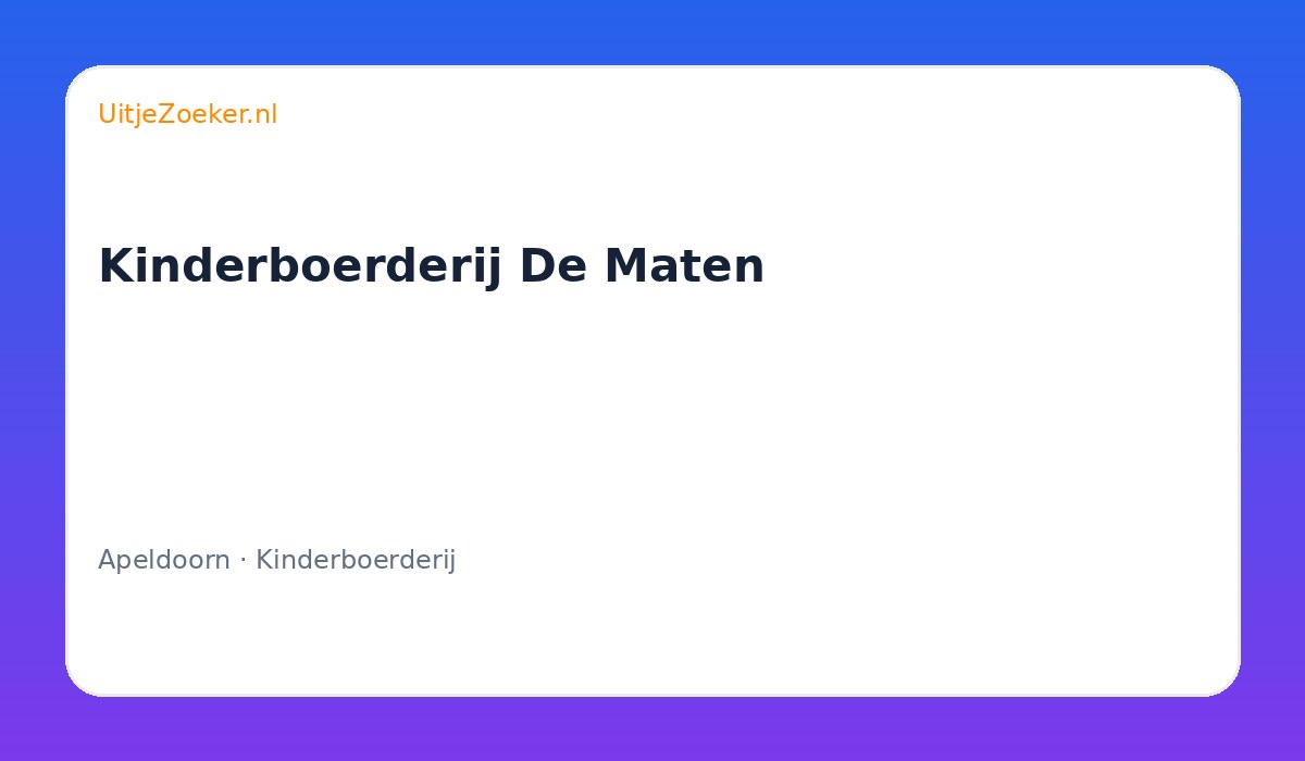 Kinderboerderij De Maten