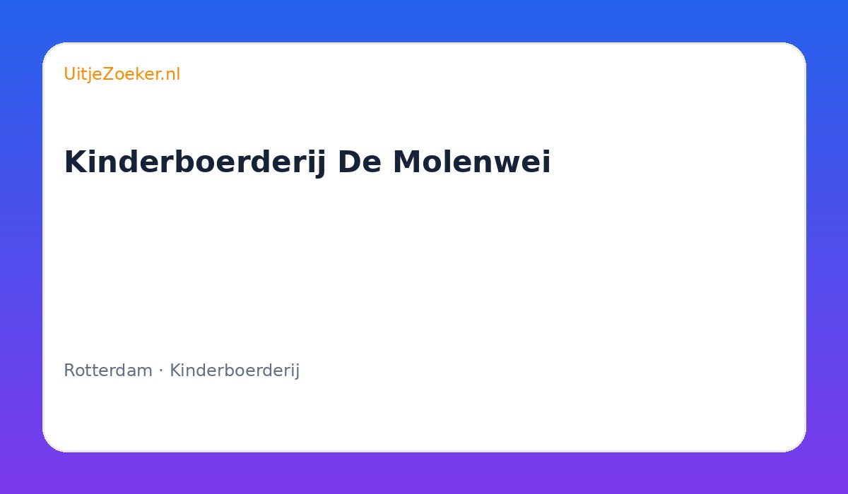 Kinderboerderij De Molenwei
