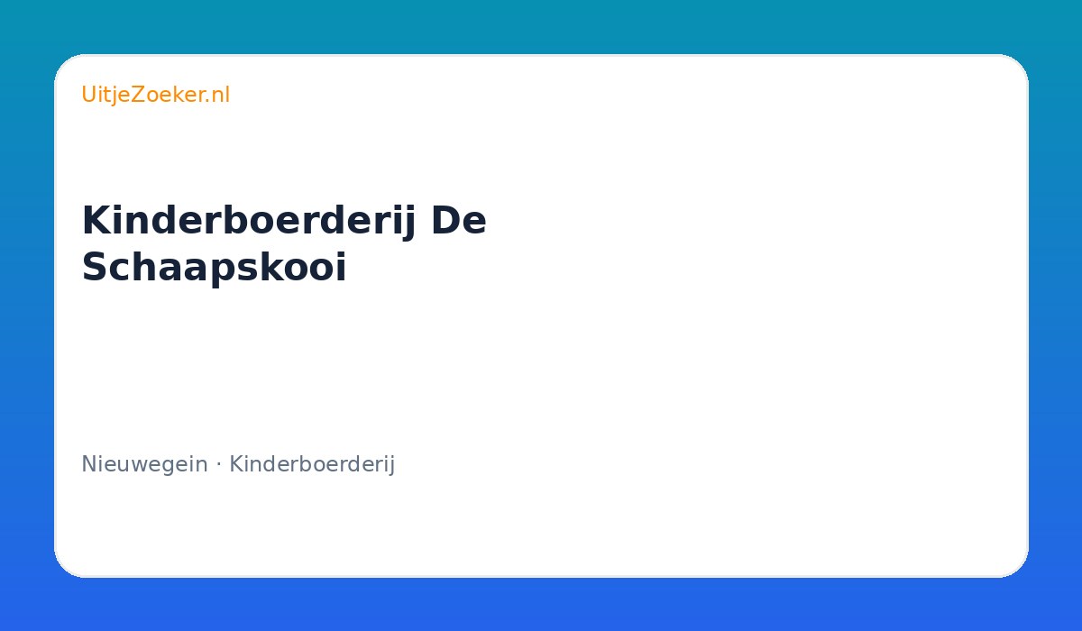 Kinderboerderij De Schaapskooi