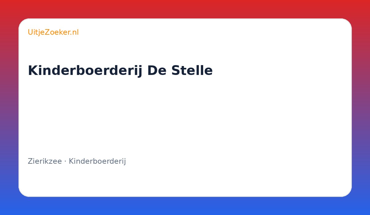 Kinderboerderij De Stelle