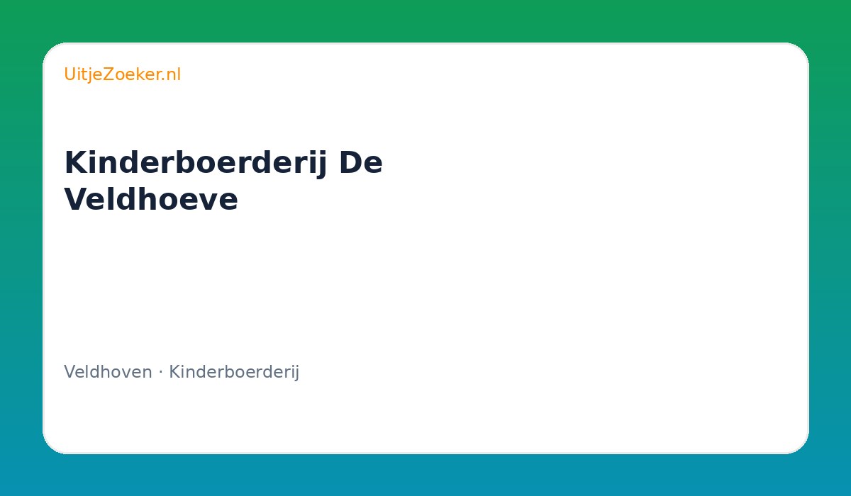 Kinderboerderij De Veldhoeve
