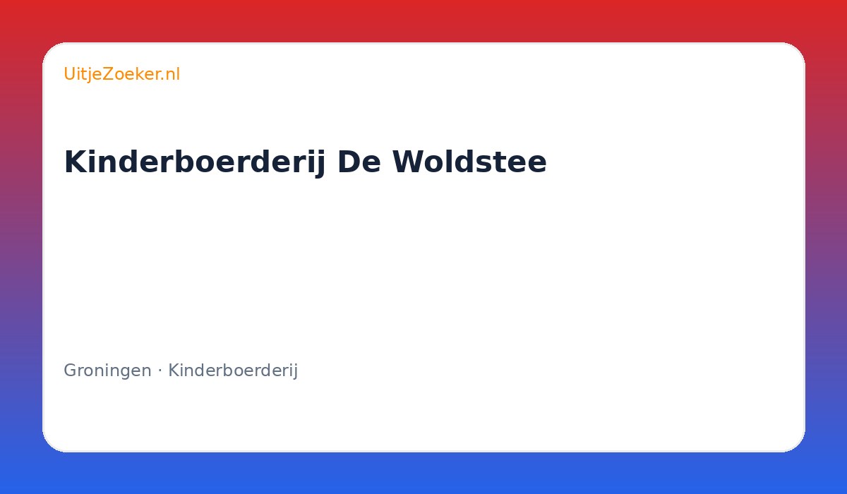 Kinderboerderij De Woldstee