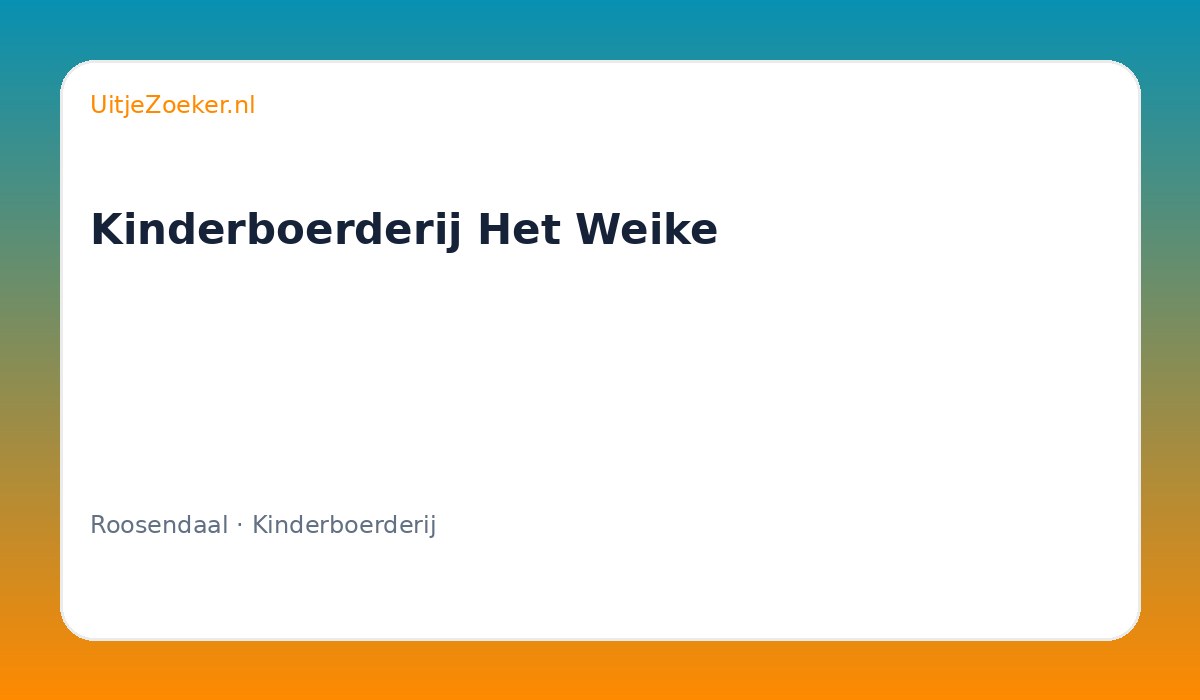 Kinderboerderij Het Weike