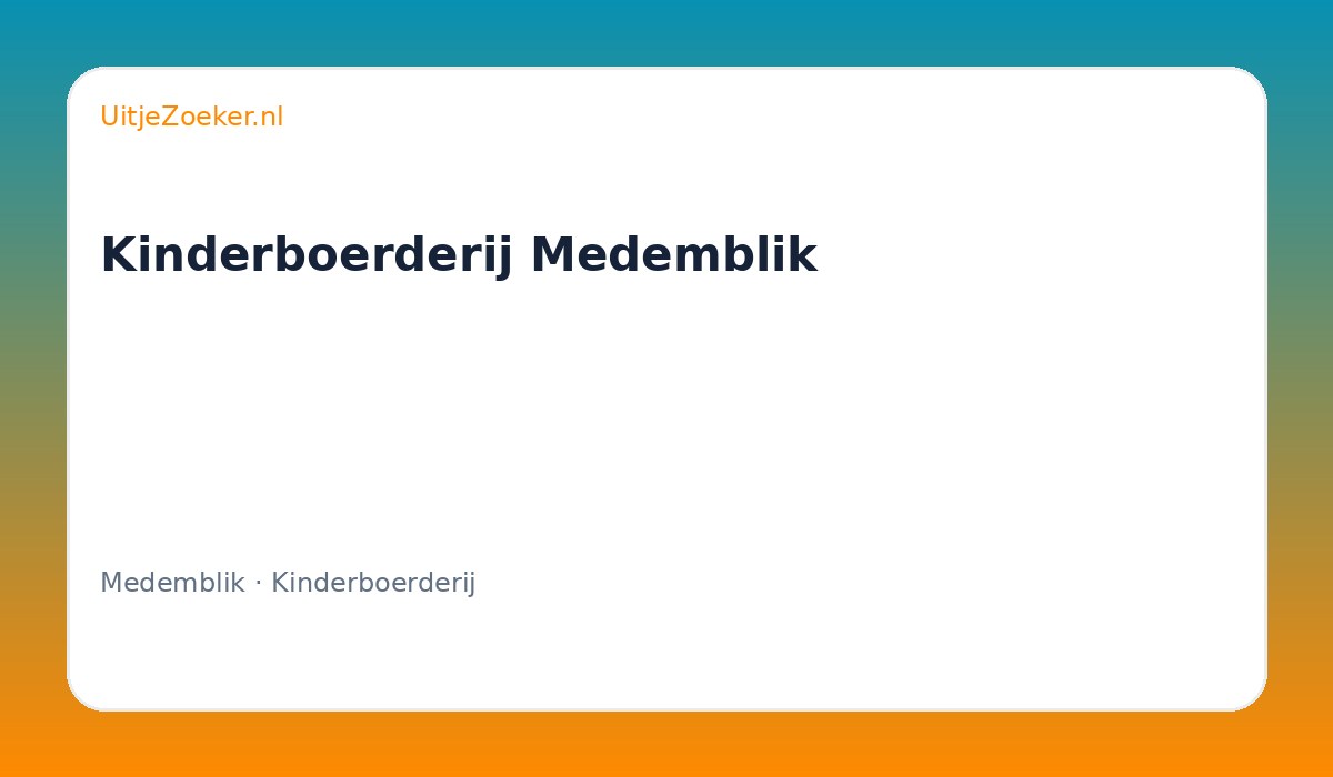 Kinderboerderij Medemblik