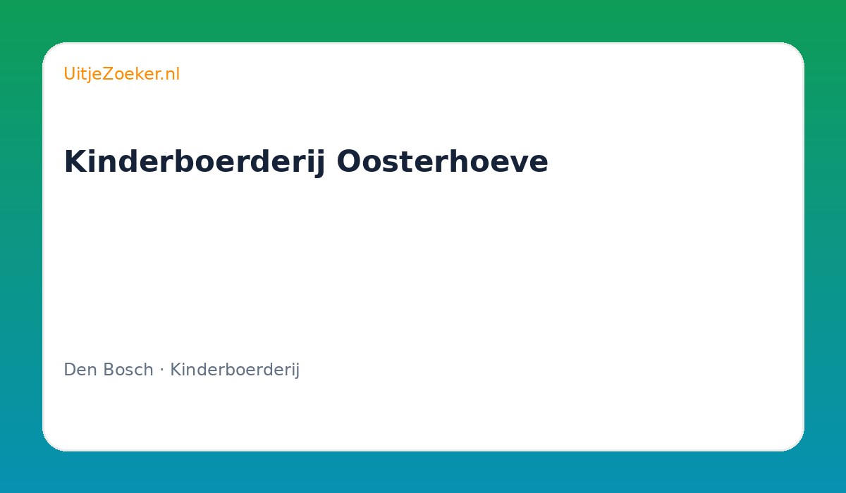 Kinderboerderij Oosterhoeve