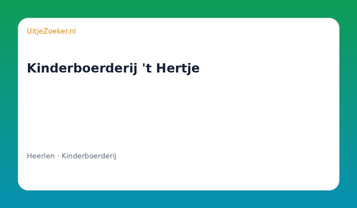 Kinderboerderij 't Hertje