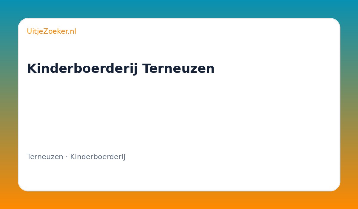 Kinderboerderij Terneuzen