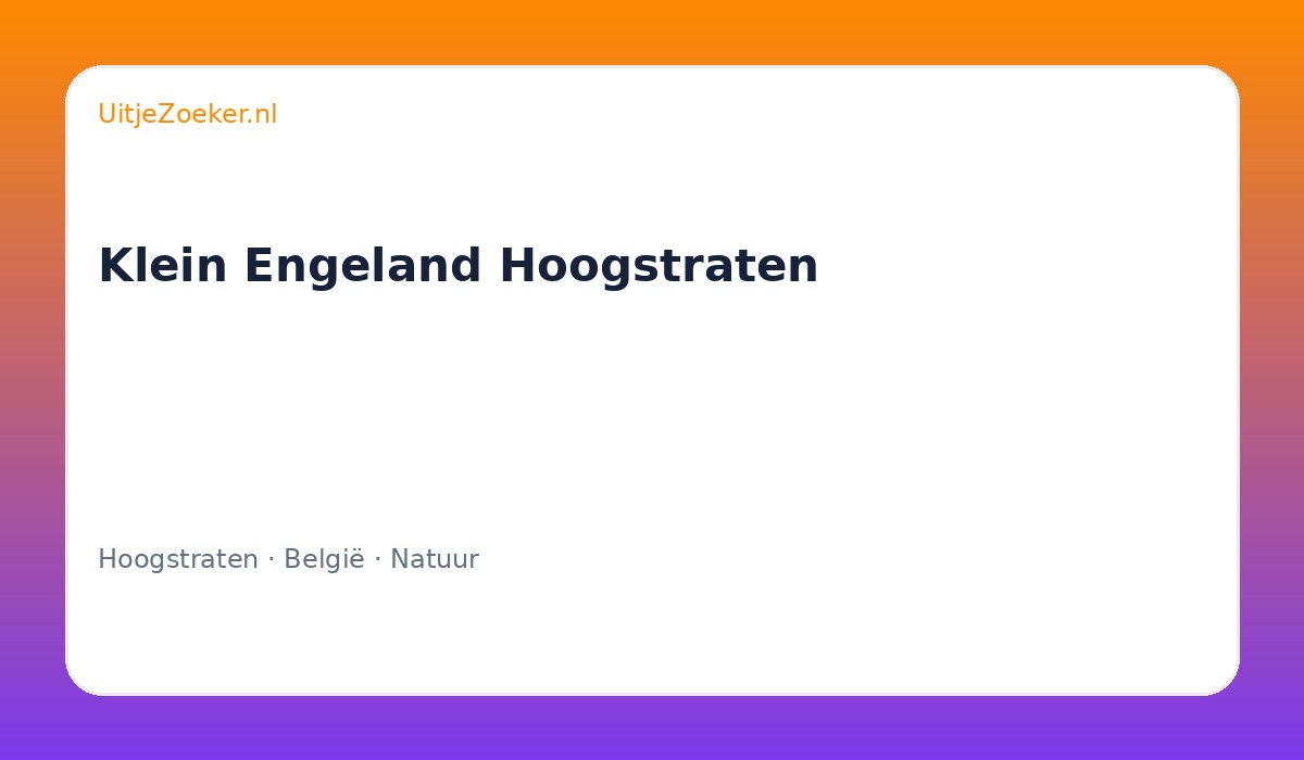Klein Engeland Hoogstraten