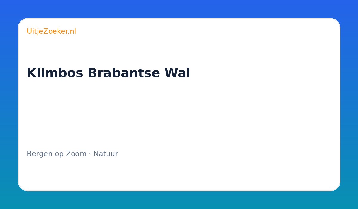 Klimbos Brabantse Wal