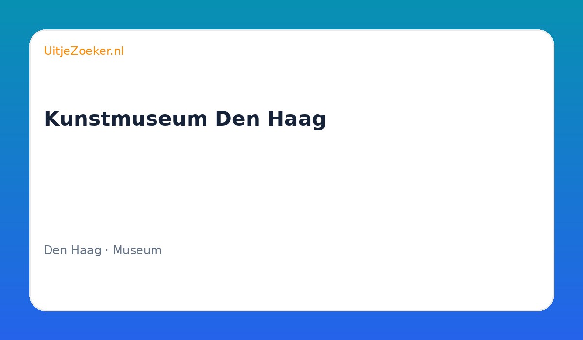 Kunstmuseum Den Haag