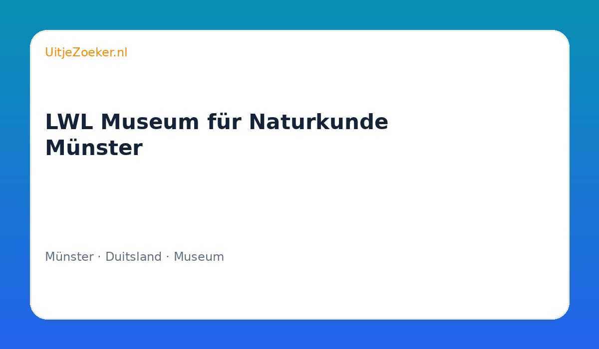 LWL Museum für Naturkunde Münster